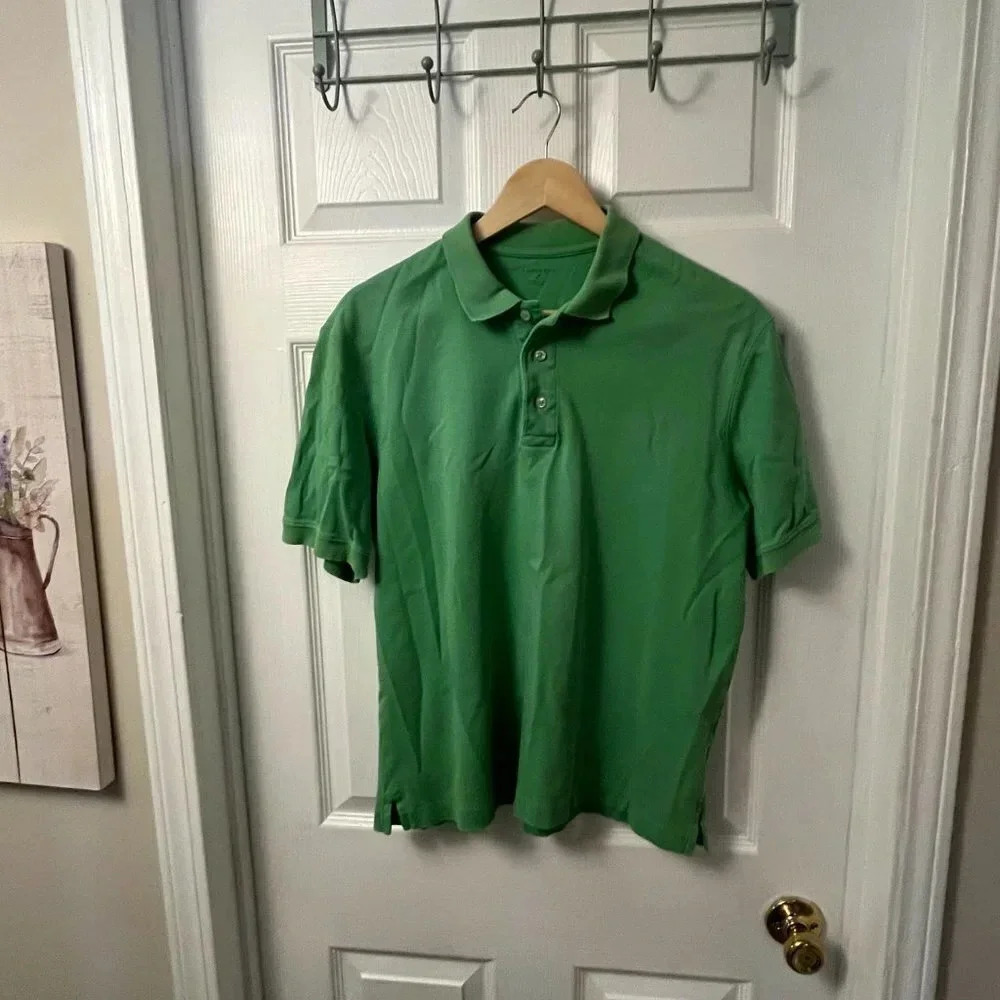 Men's Lands End polo in green size M